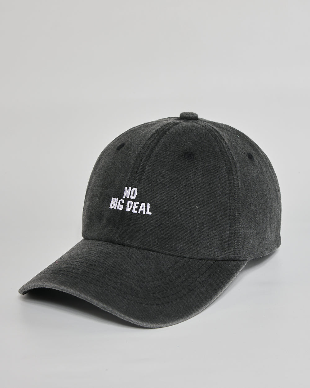 No Big Deal black washed cap - side view