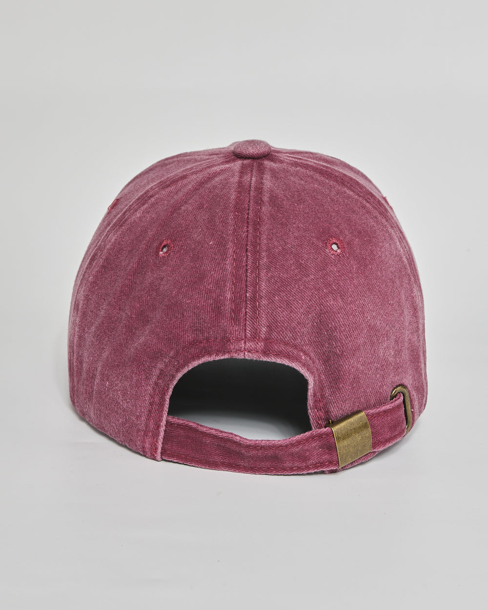 No Big Deal burgundy washed cap - back view
