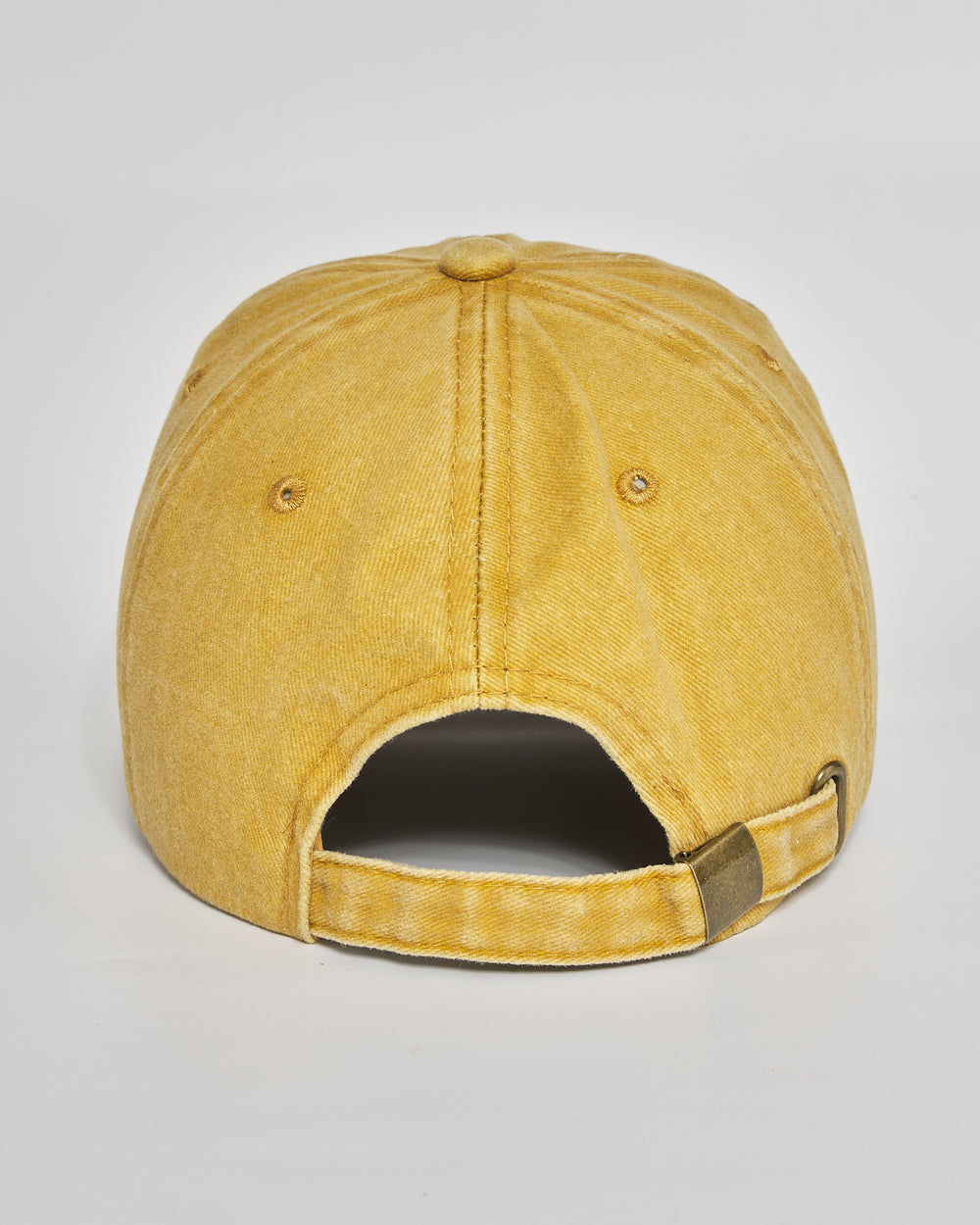 No Big Deal mustard washed cap - back view