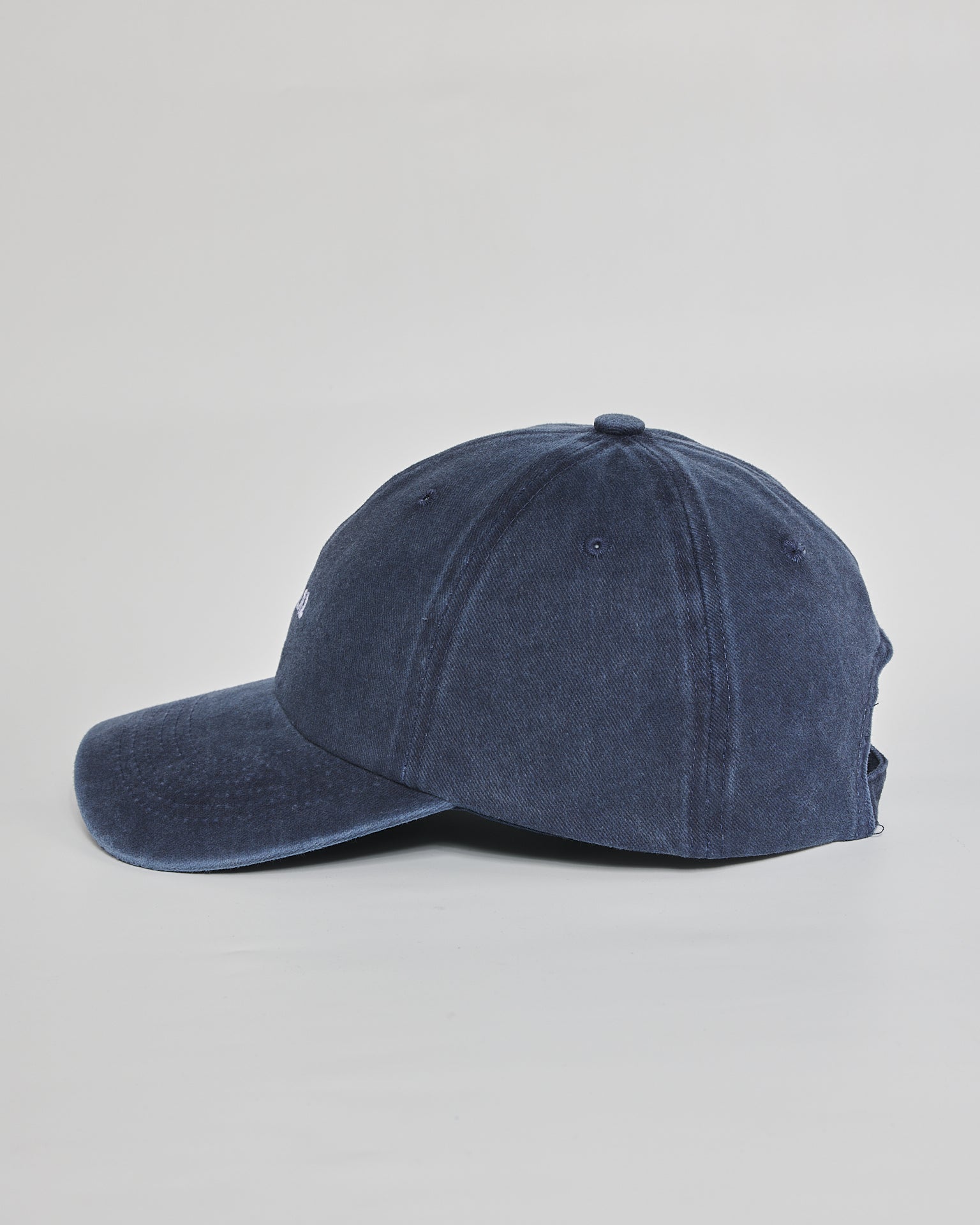 No Big Deal navy washed cap - angled view