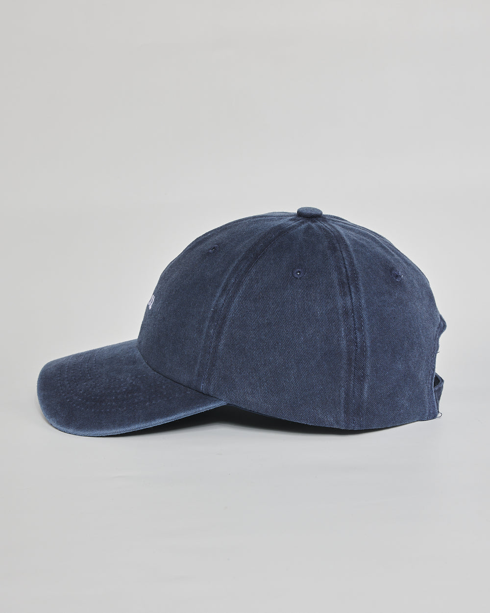 No Big Deal navy washed cap - angled view