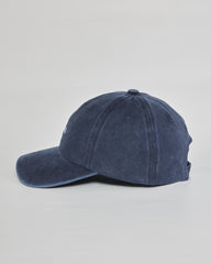 No Big Deal navy washed cap - angled view