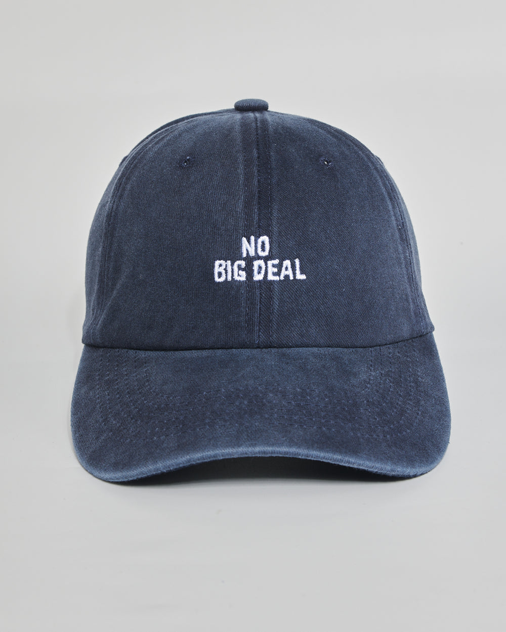 No Big Deal navy washed cap - front view
