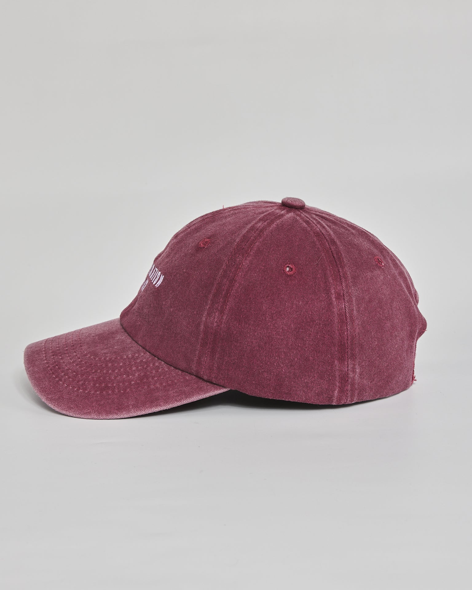 No Inspiration Today burgundy washed cap - back view