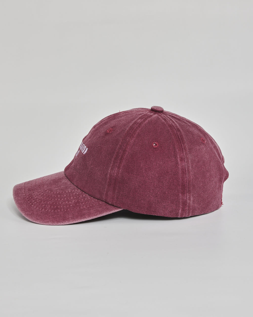 No Inspiration Today burgundy washed cap - back view