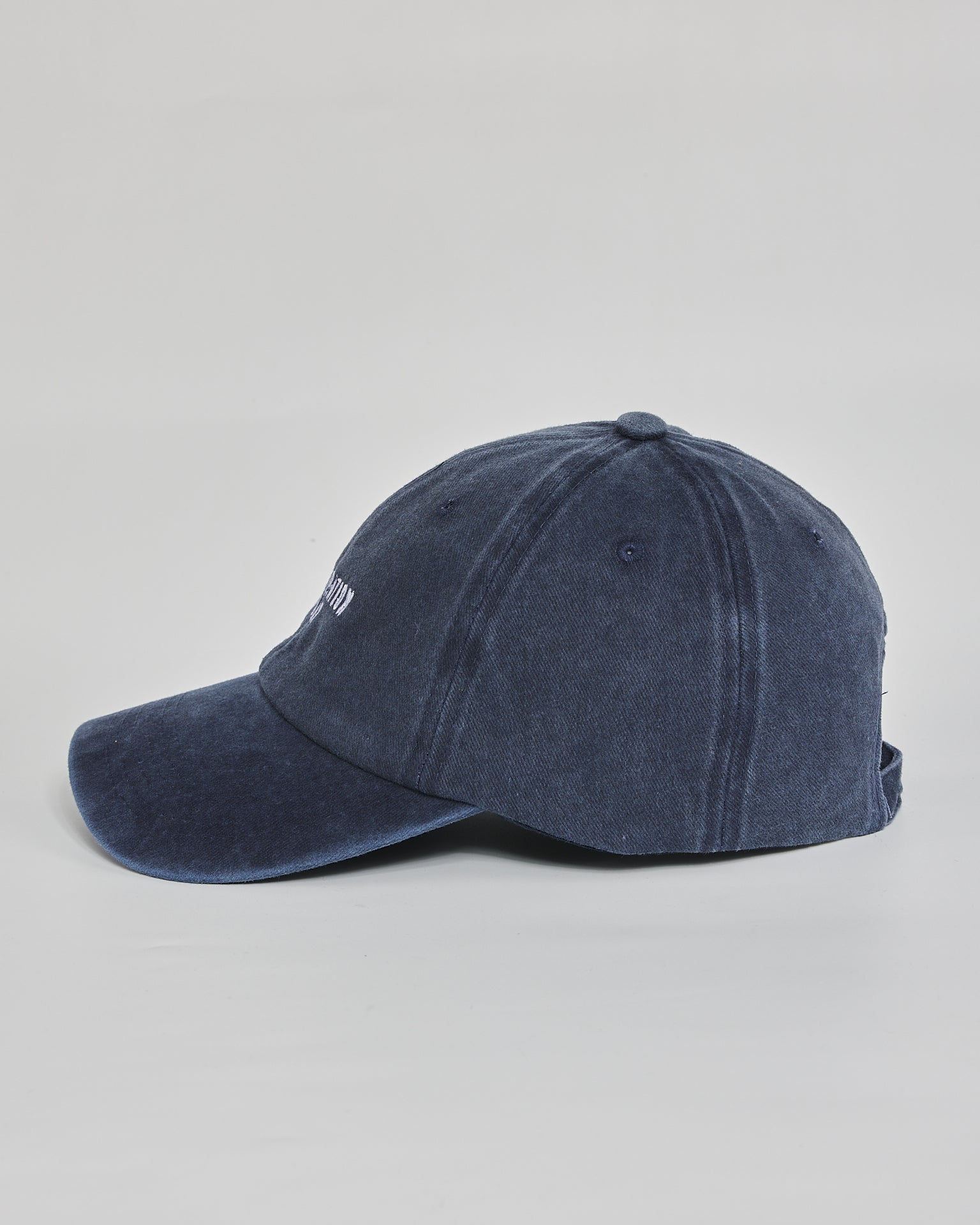 No Inspiration Today navy washed cap - angled view