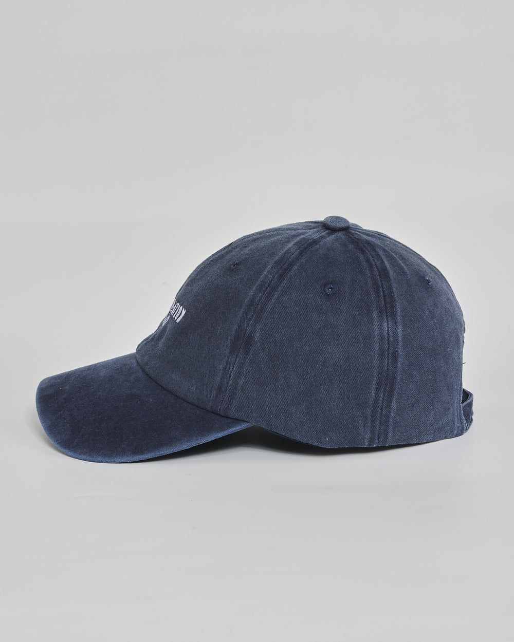 No Inspiration Today navy washed cap - angled view