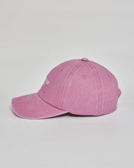 No Inspiration Today pink washed cap - angled view
