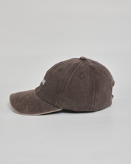 No Thanks brown washed cap - angled view