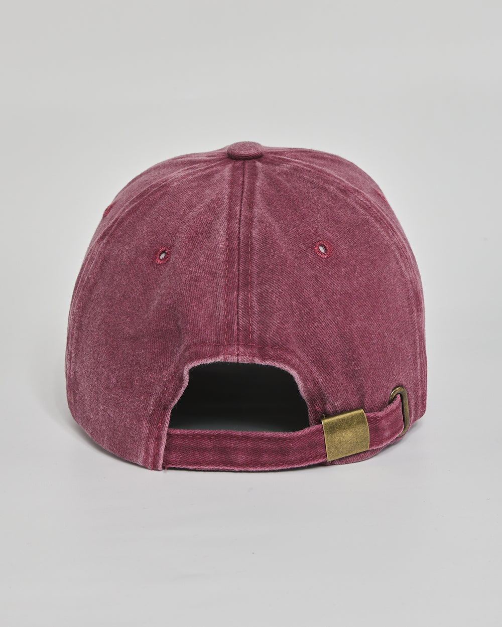 No Thanks burgundy washed cap - back view