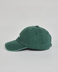 No Thanks forest green washed cap - angled view