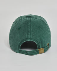 No Thanks forest green washed cap - back view