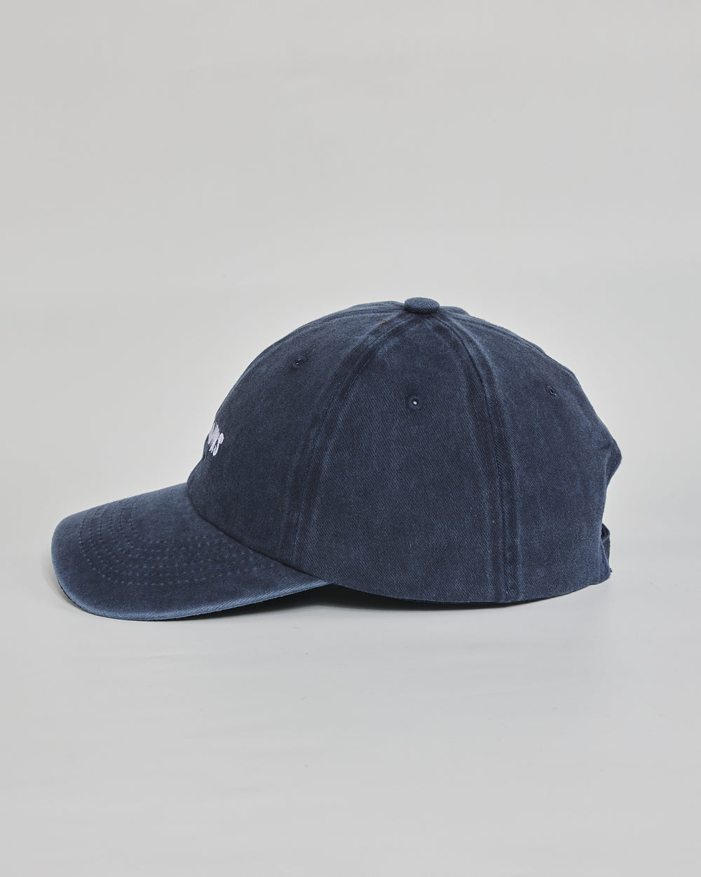 No Thanks navy washed cap - angled view