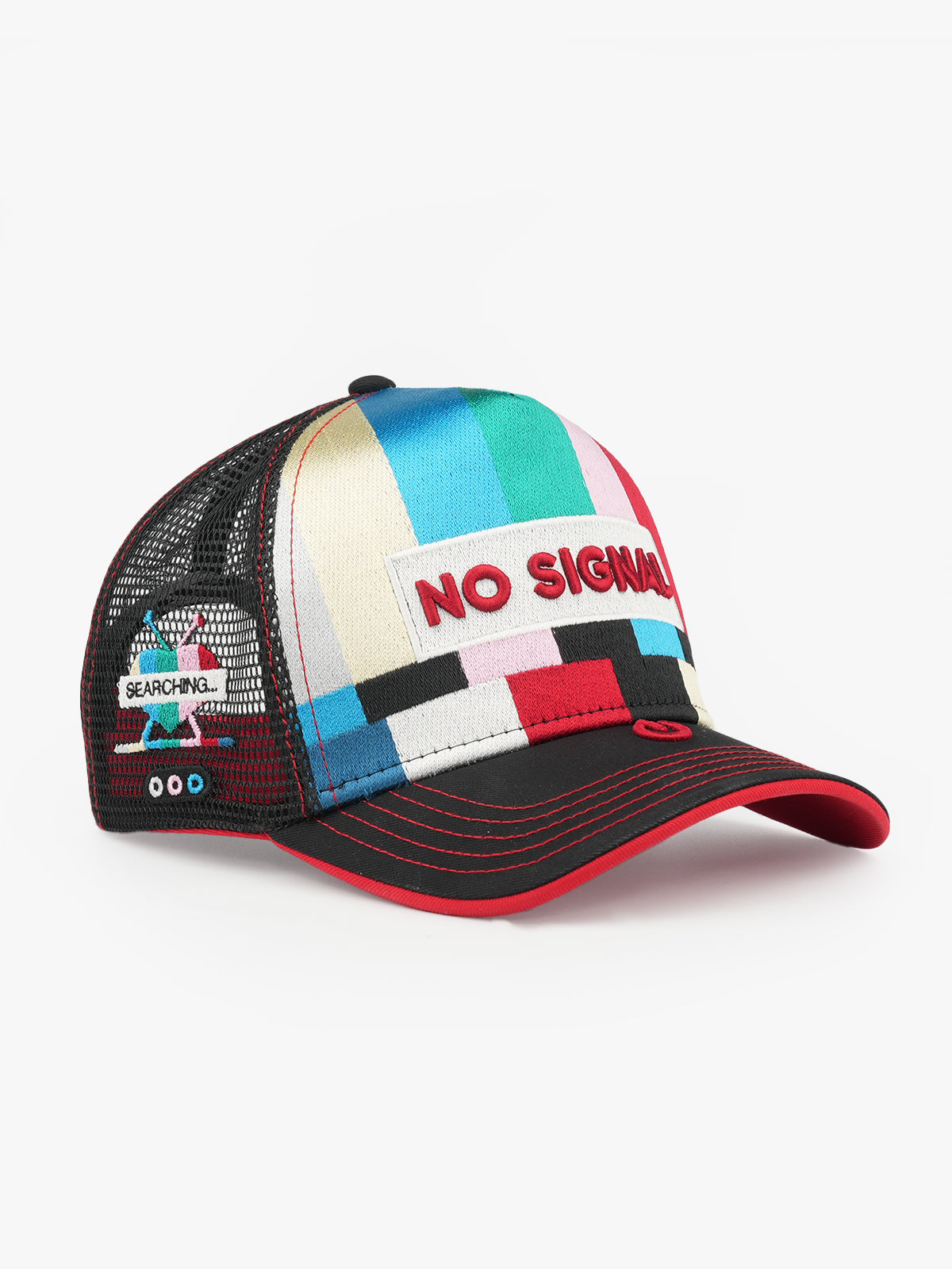 No Signal Black Trucker Cap detail view 3