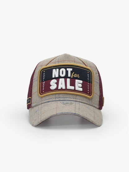 Front view of Not For Sale Burgundy Trucker Hat
