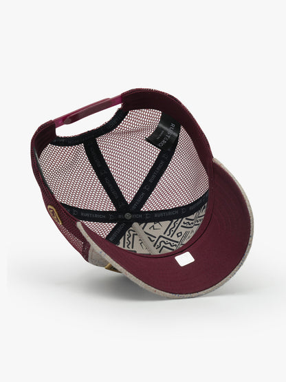 Not For Sale Burgundy Trucker Hat on a white background