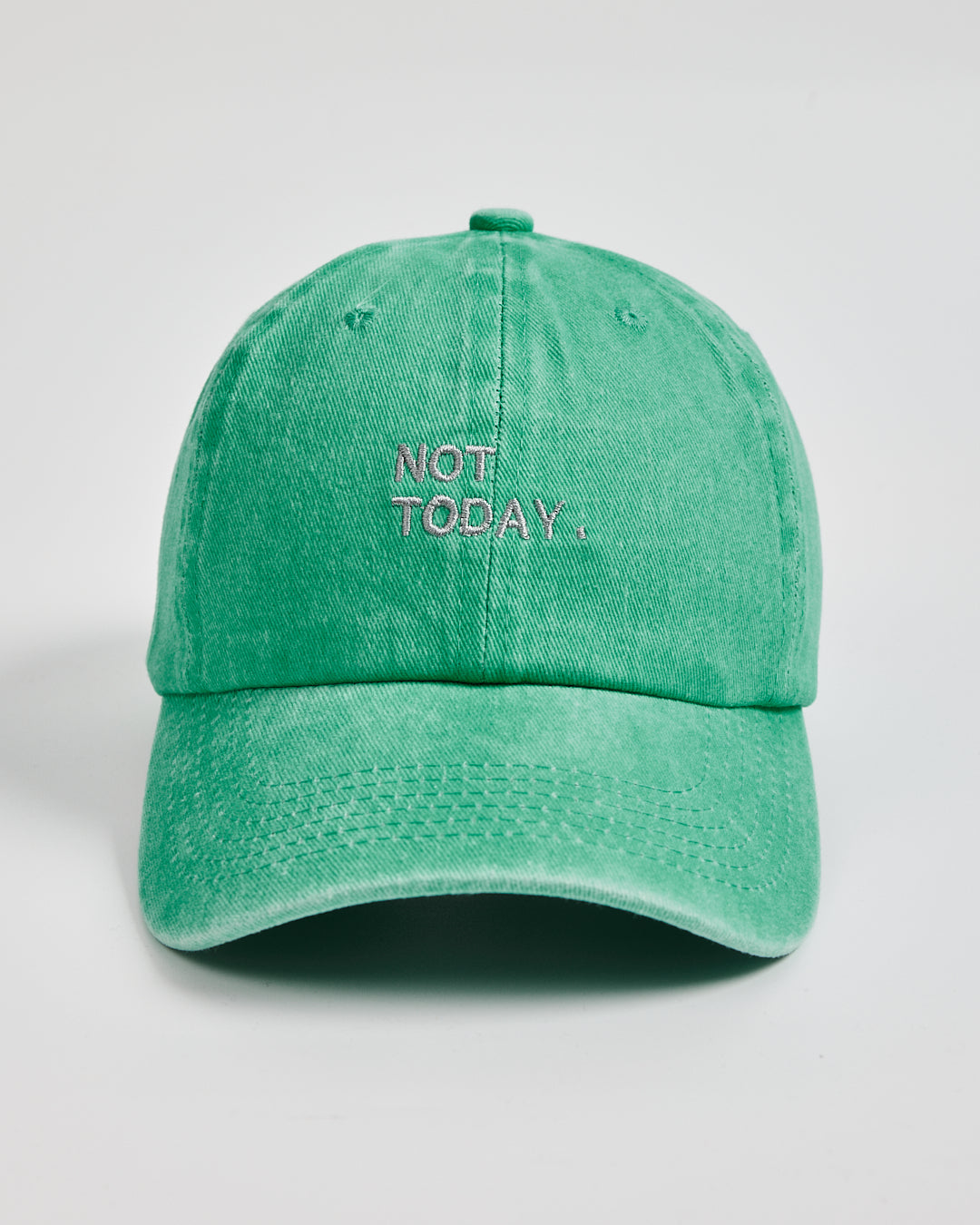 Not Today Aqua Blue Washed Cap