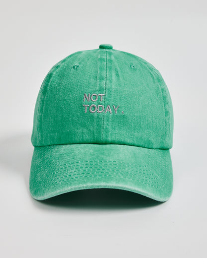 Not Today Aqua Blue Washed Cap