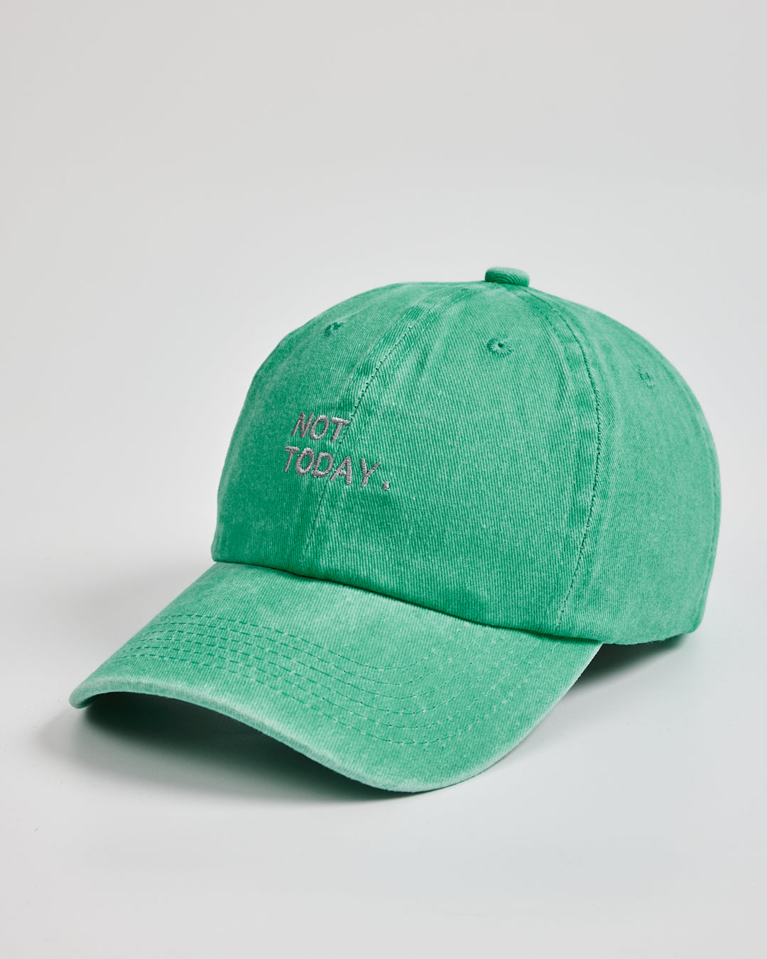 Not Today Aqua Blue Washed Cap