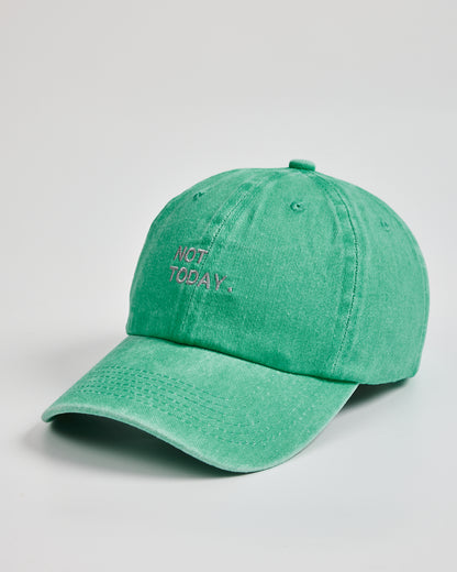 Not Today Aqua Blue Washed Cap