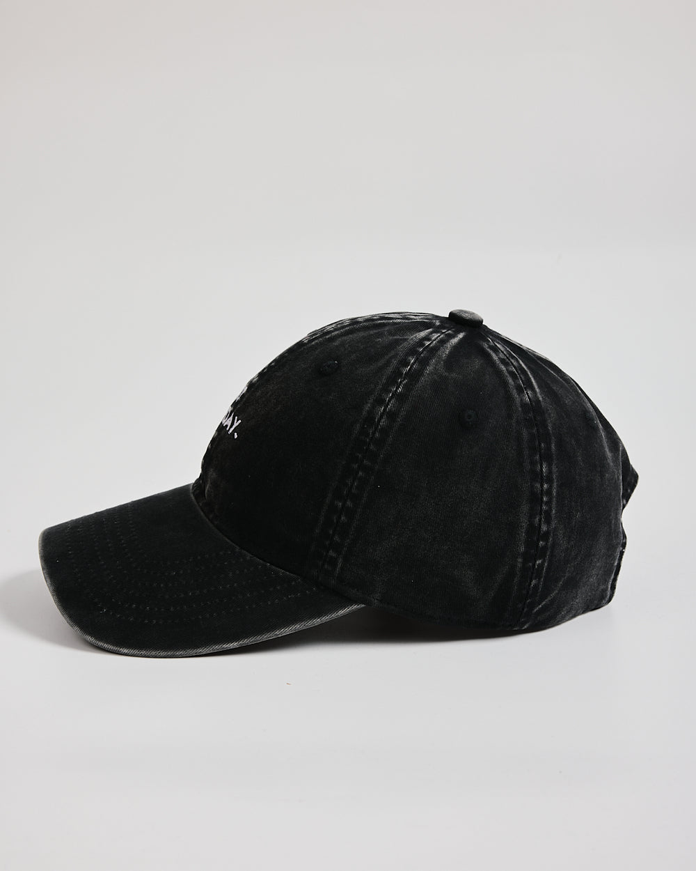 Not Today Black Washed Cap on a light gray background