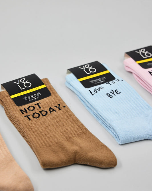 Not Today Brown Socks