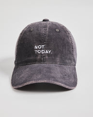 Gray cap with 'Not Today' text on a light gray background