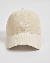 Cream cap with 'NOT TODAY' text on a light gray background