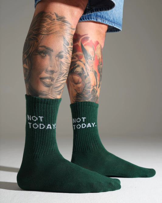 Not Today Green Socks