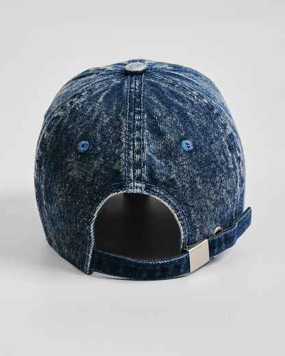Back view of Not Today Navy Denim Washed Cap