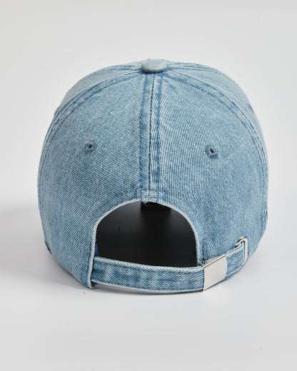 Back view of Not Today Light Blue Denim Washed Cap