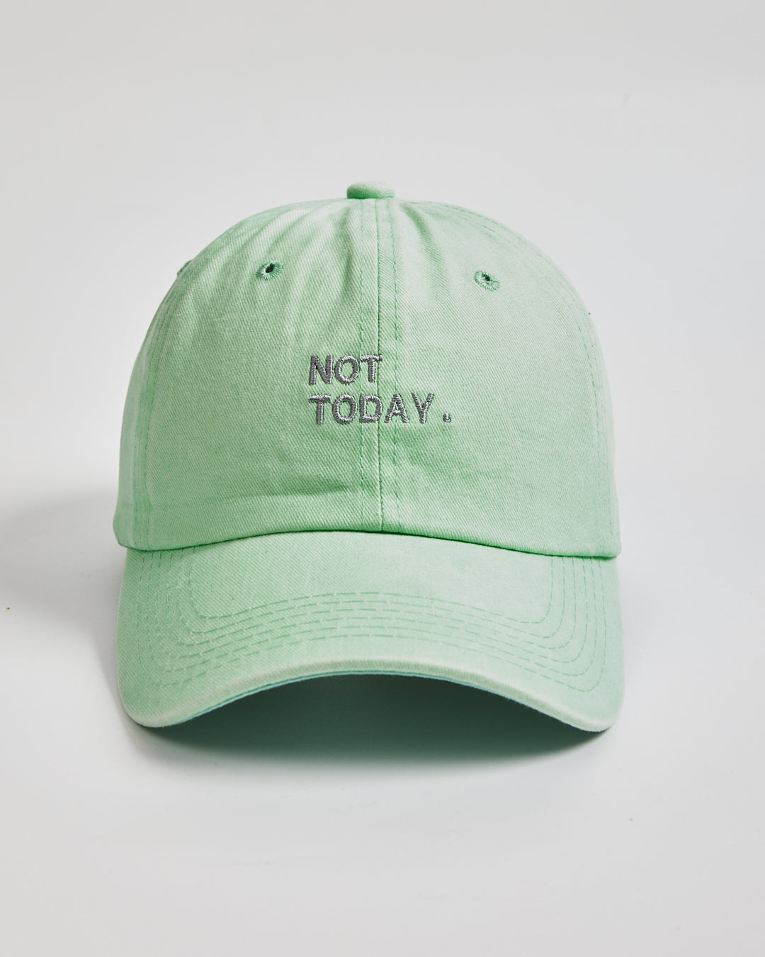 Not Today Light Green Washed Cap