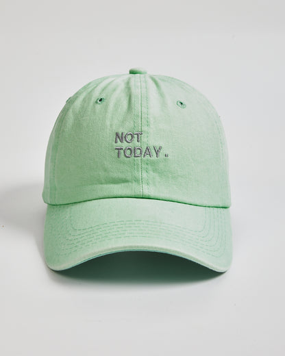 Not Today Light Green Washed Cap