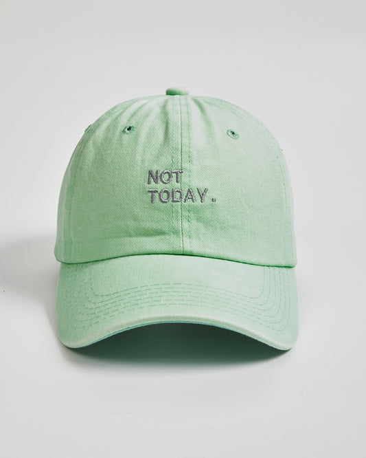 Not Today Light Green Washed Cap