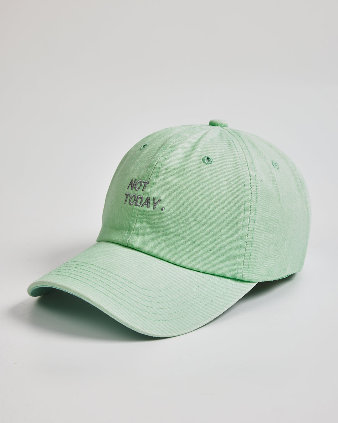Not Today Light Green Washed Cap