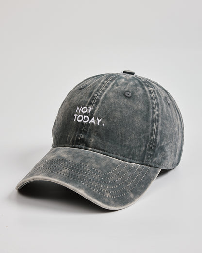 Side view of Not Today Washed Stone Washed Cap