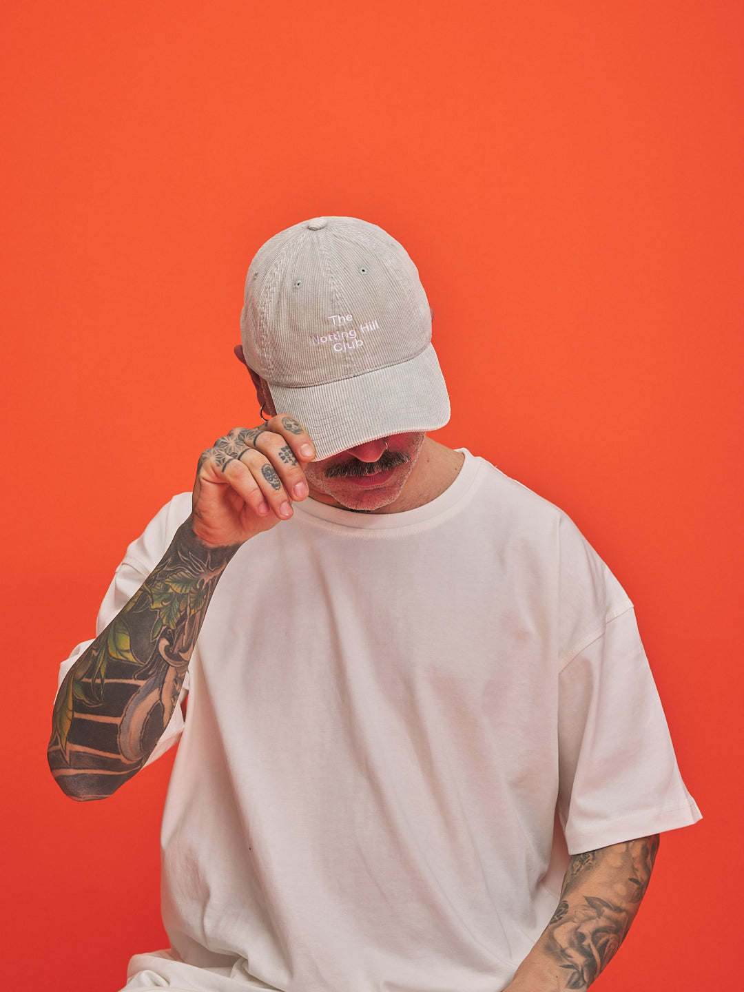 The Notting Hill Club Light Grey Corduroy Cap