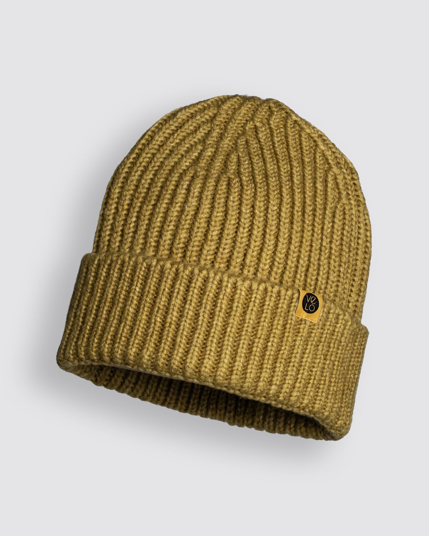 Front view of Olive Lux Beanie