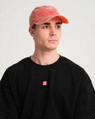 man wearing Orange Hahaha No Washed Cap