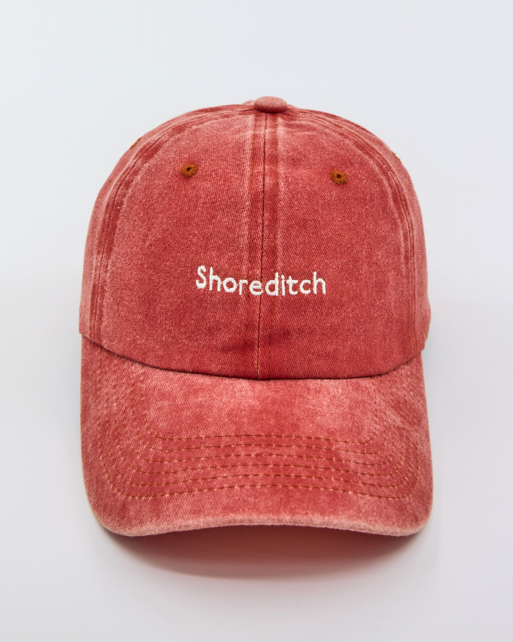 front view of Shoreditch Orange Washed Cap