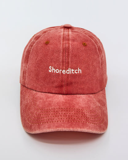 front view of Shoreditch Orange Washed Cap