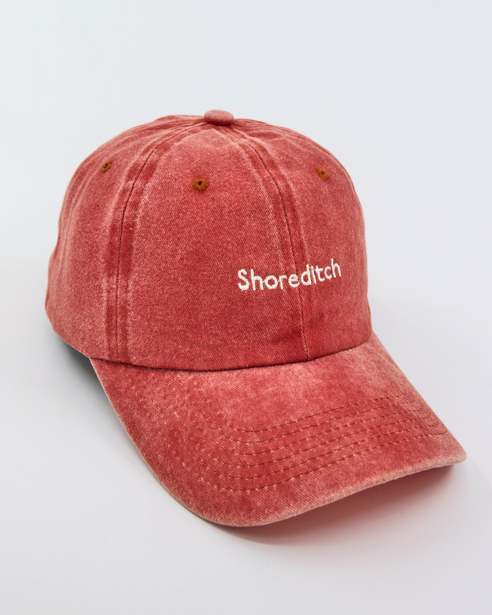 side view of Shoreditch Orange Washed Cap