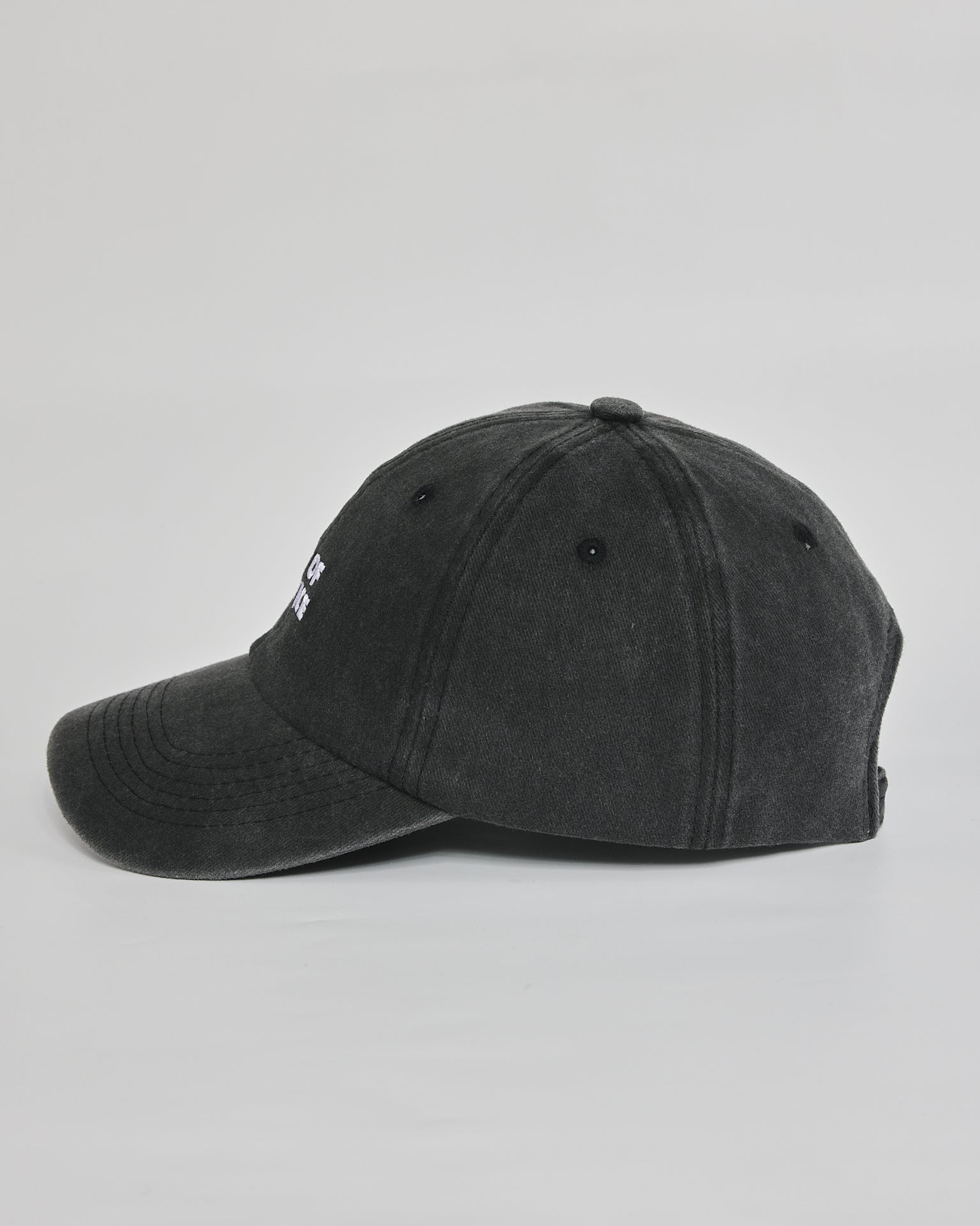 Out of Service black washed cap - angled view