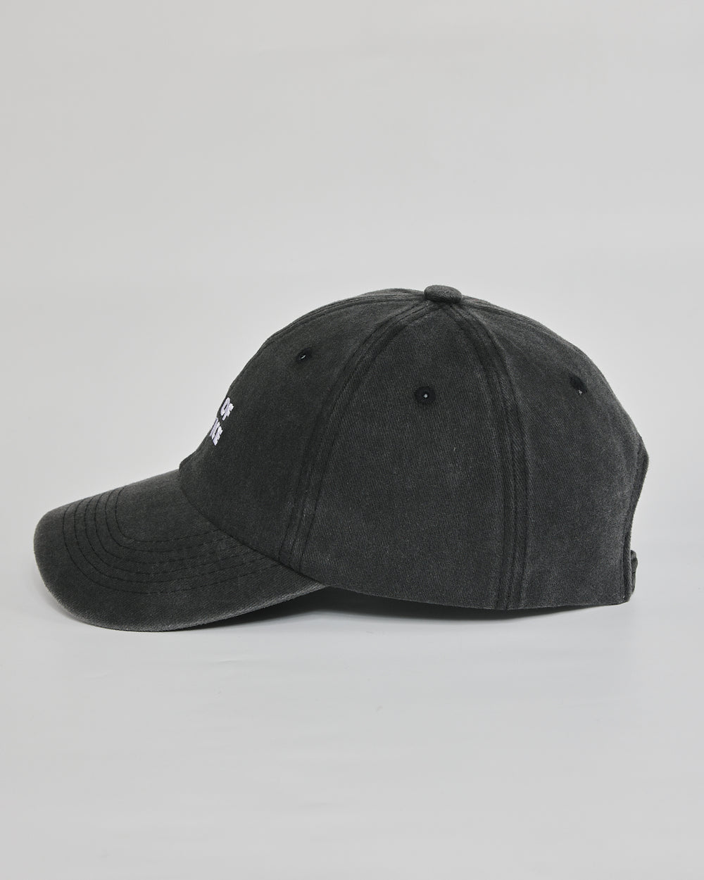 Out of Service black washed cap - angled view
