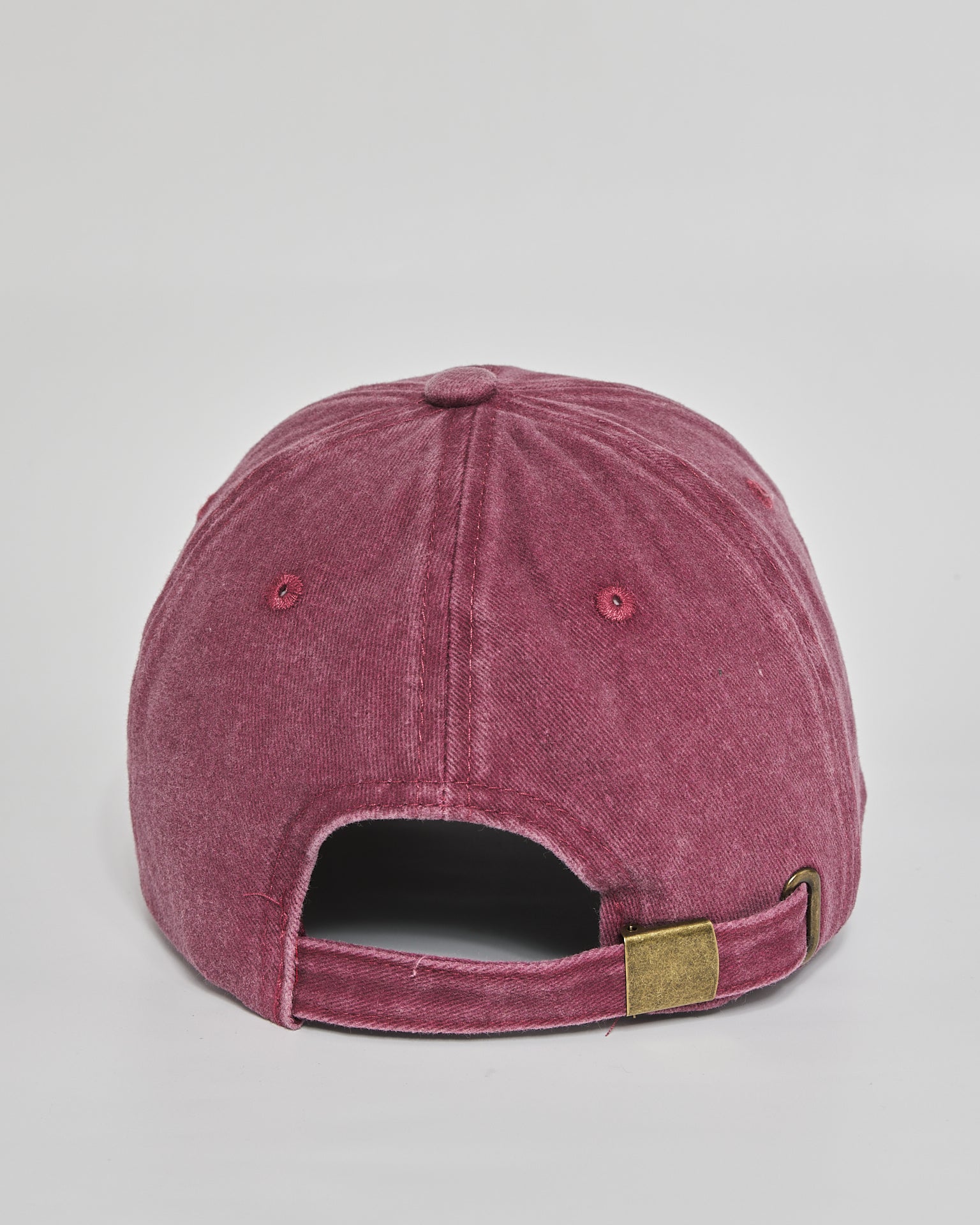Out of Service burgundy washed cap - back view