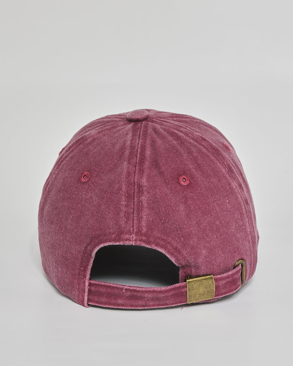 Out of Service burgundy washed cap - back view