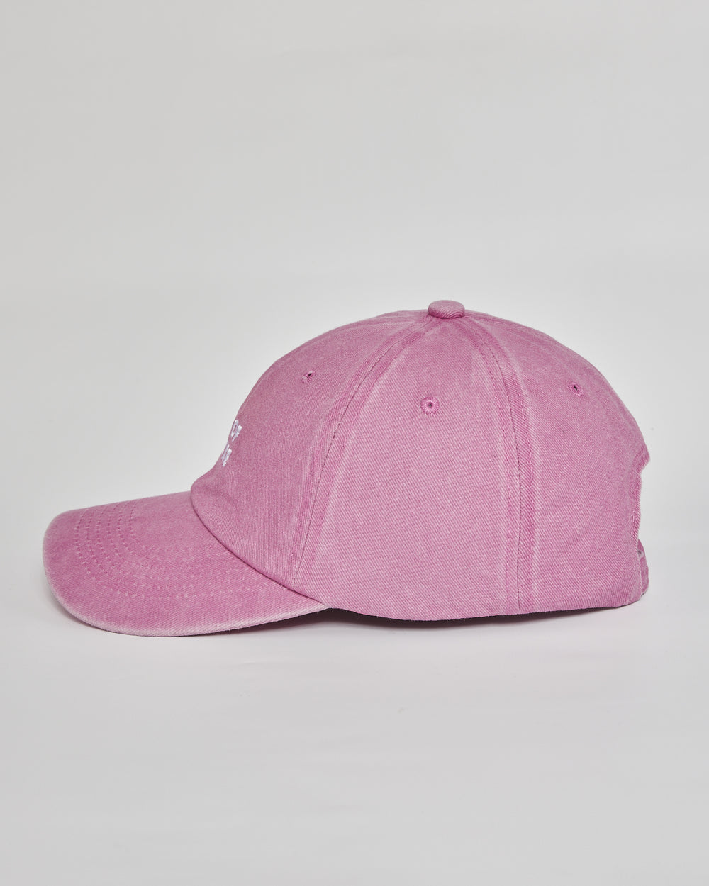 Out of Service pink washed cap - angled view