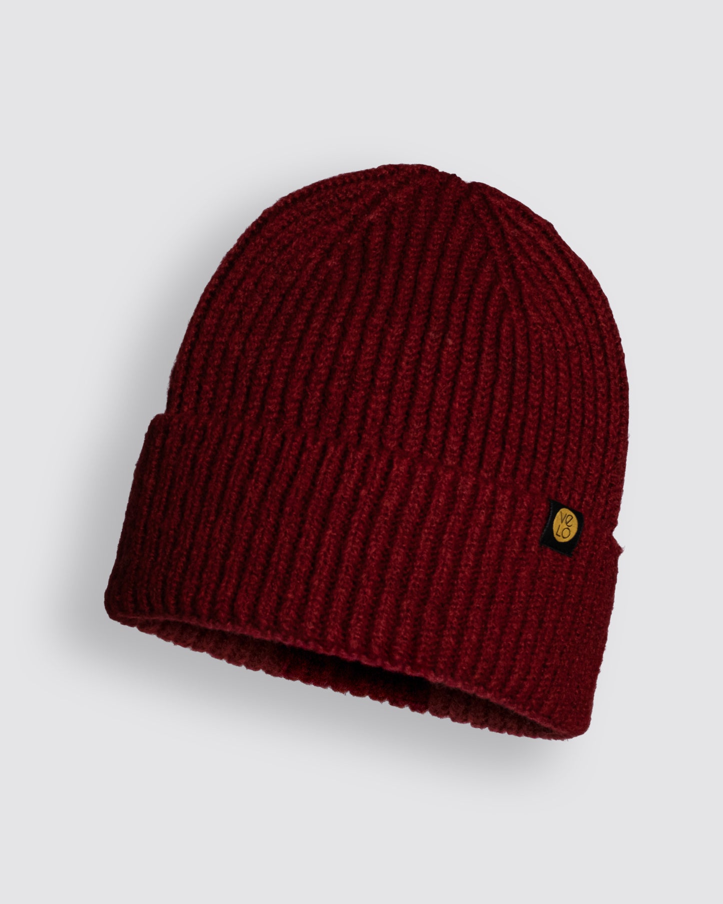 Front view of Oxblood Lux Beanie