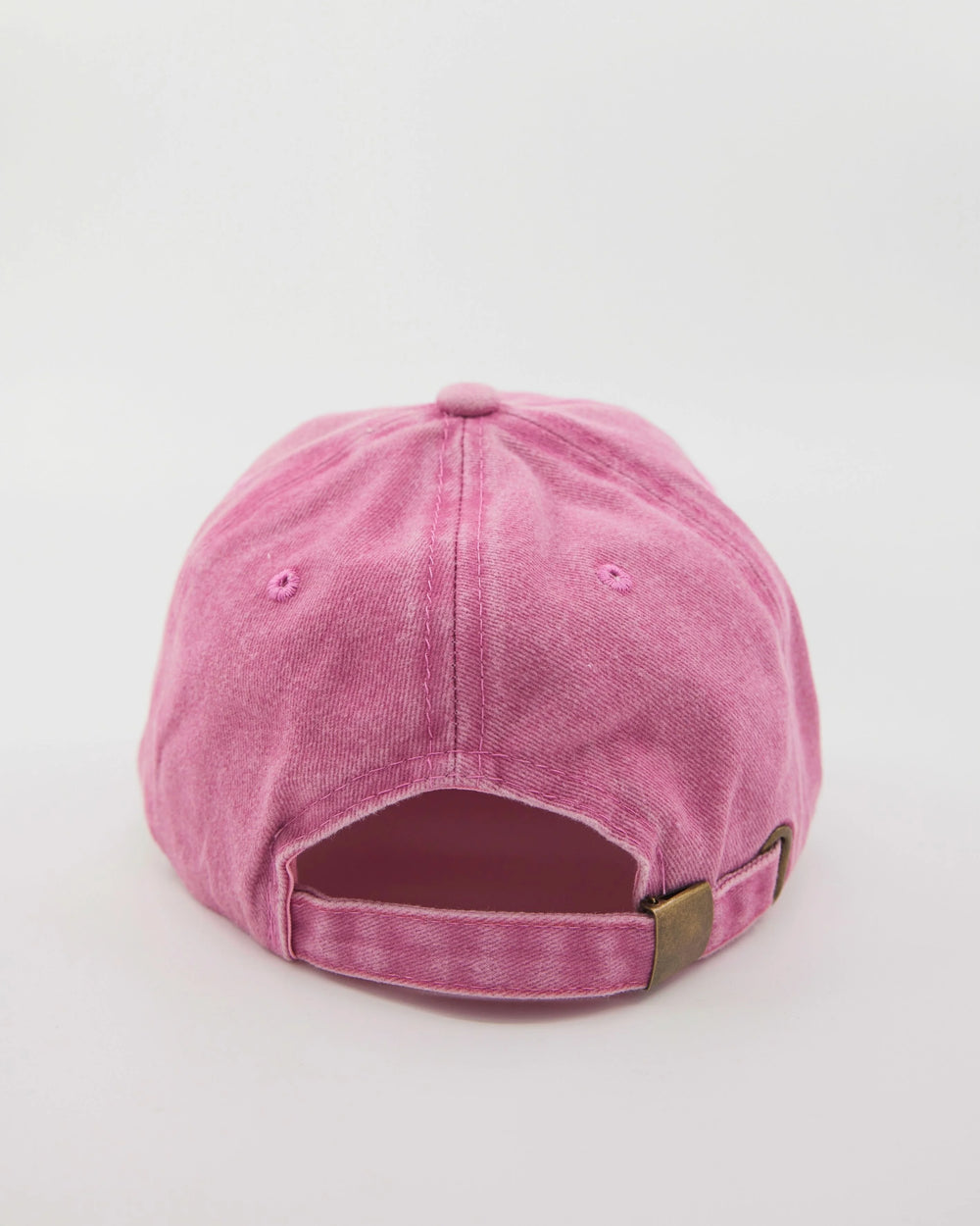 back view of Love You Bye Pink Washed Cap
