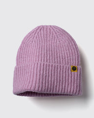 Pink Lux Beanie on a light gray background